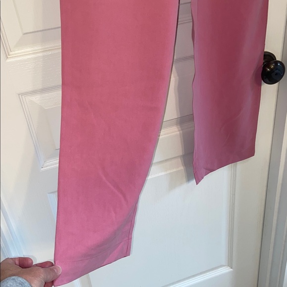 Pure Silk Pink Pull-On Pants Pajama Lounge Everyday GO SILK Washable w/ Pockets - Picture 13 of 15